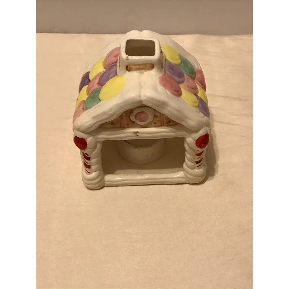 Home for the Holidays Candy Cottage Decorative Candleholder
